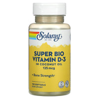 Solaray, Super Bio D-3, 120 Softgels - 076280697551 | Hilife Vitamins