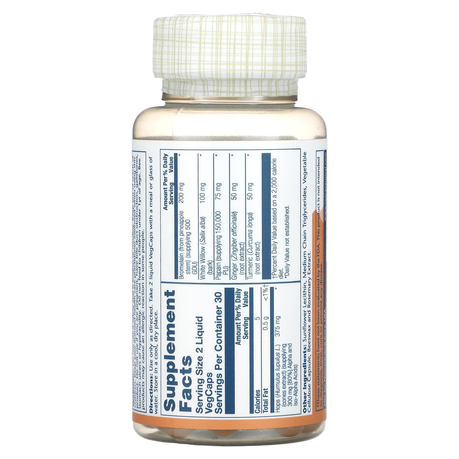 Solaray, IbuActin, Super, 60 Liquid vegCaps UPC 076280761382 | HiLife Vitamins