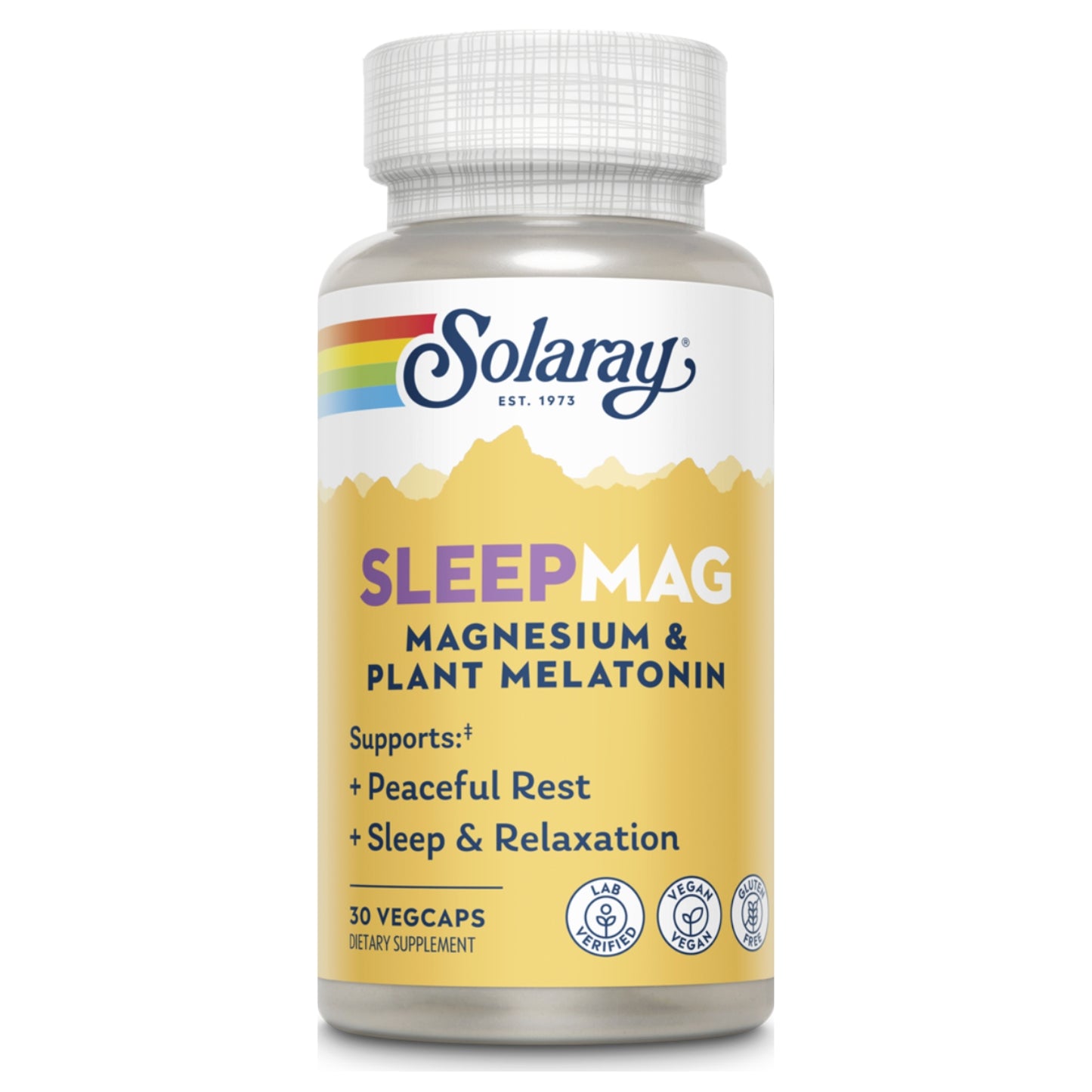 Solaray, SleepMag, Magnesium & Plant Melatonin, 30 VegCaps UPC 076280763232 | HiLife Vitamins
