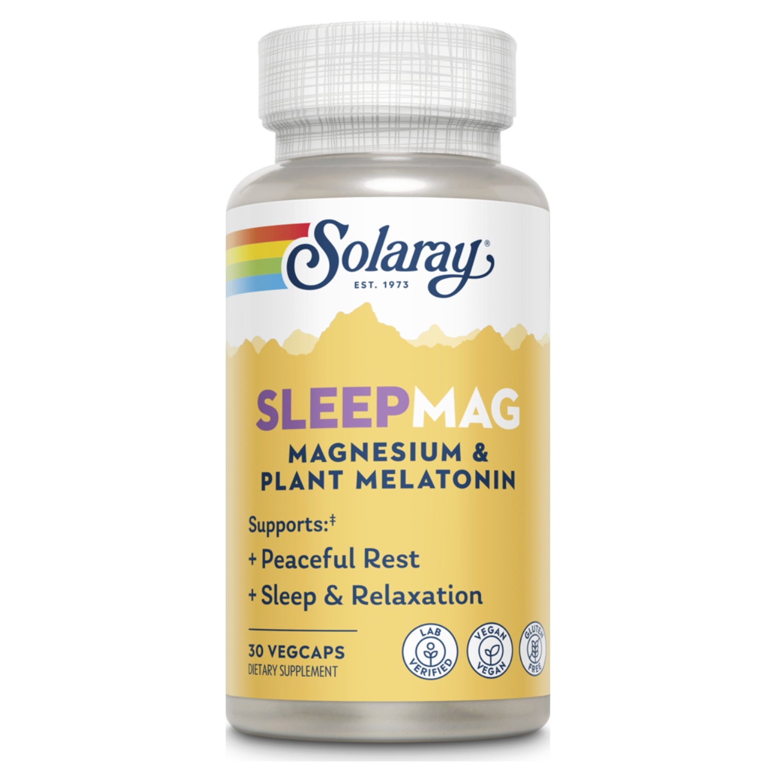 Solaray, SleepMag, Magnesium & Plant Melatonin, 30 VegCaps UPC 076280763232 | HiLife Vitamins