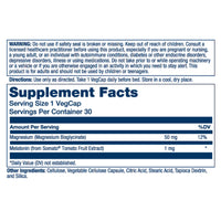 Solaray, SleepMag, Magnesium & Plant Melatonin, 30 VegCaps UPC 076280763232 | HiLife Vitamins
