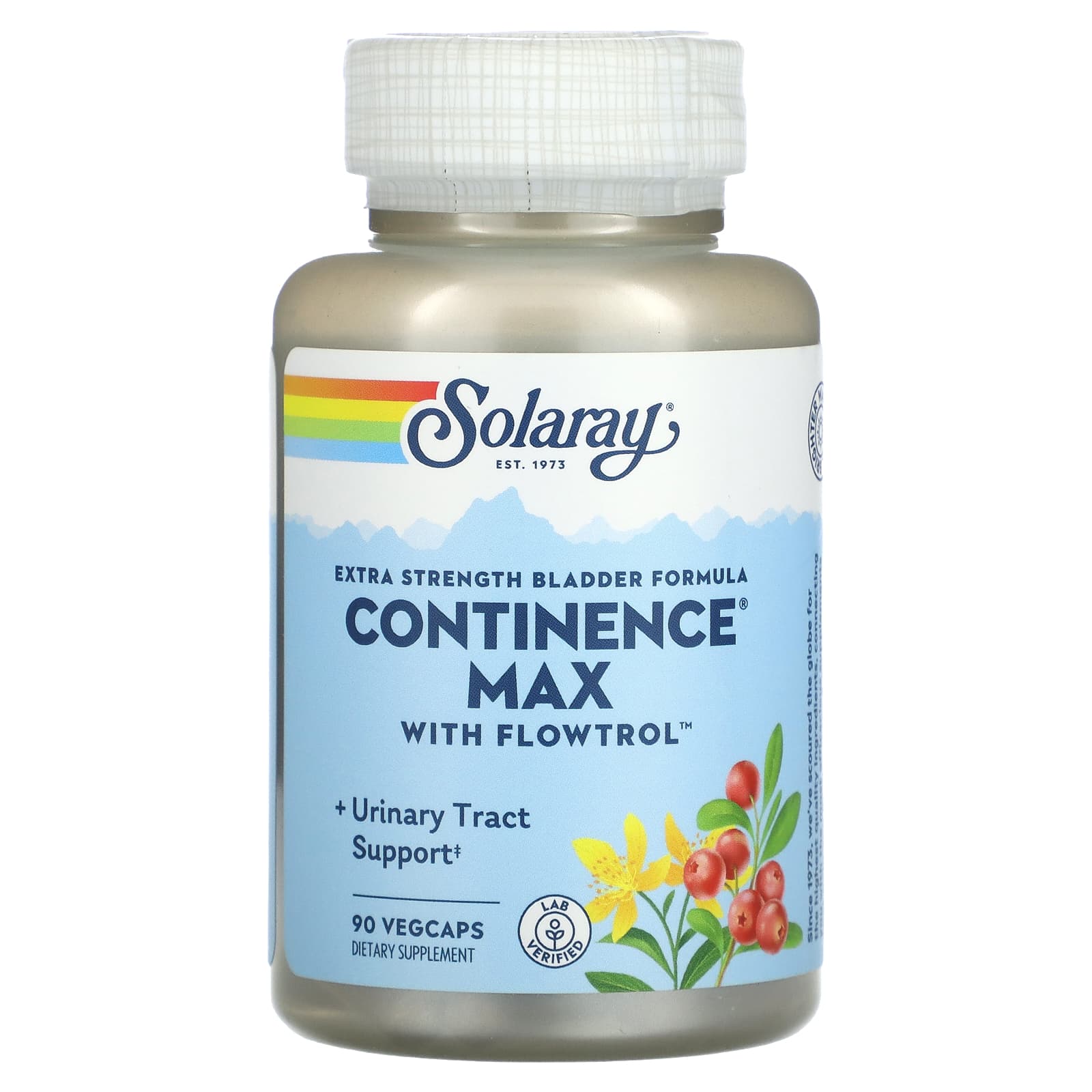 Solaray, Extra Strength Bladder Formula, Continence Max with Flowtrol, 90 Vegetarian Capsules - 076280812244