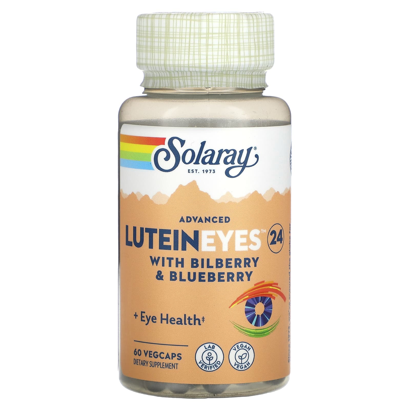 Solaray, Lutein Eyes Advanced 24 mg, 60 VegCaps UPC 076280832181 | HiLife Vitamins