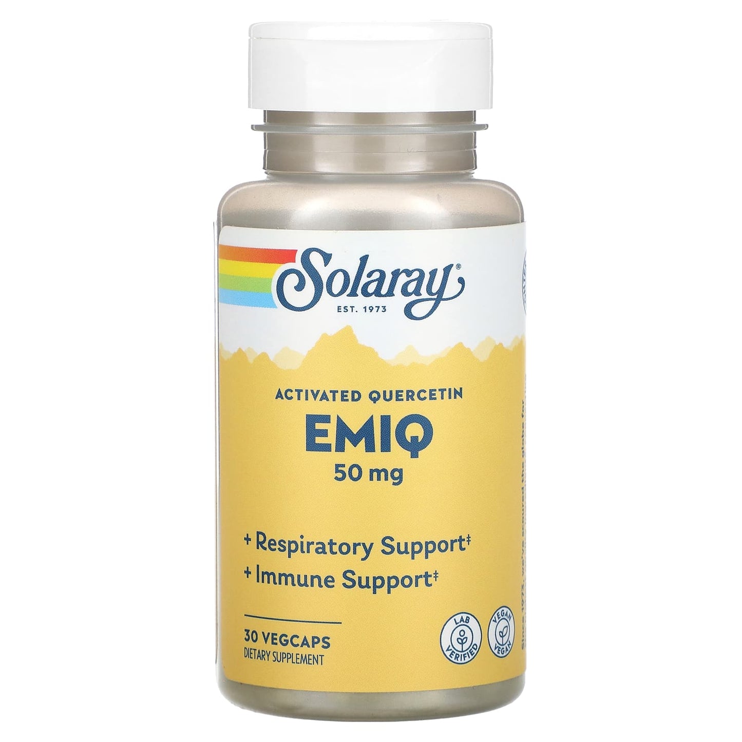 Solaray, Activated Quercetin, Emiq, 50 mg, 30 VegCaps UPC 076280837162 | HiLife Vitamins