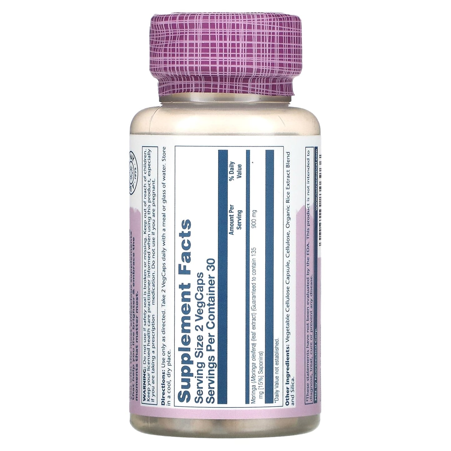 Solaray, Moringa 450 mg, 60 VegCaps UPC 076280846966 | HiLife Vitamins