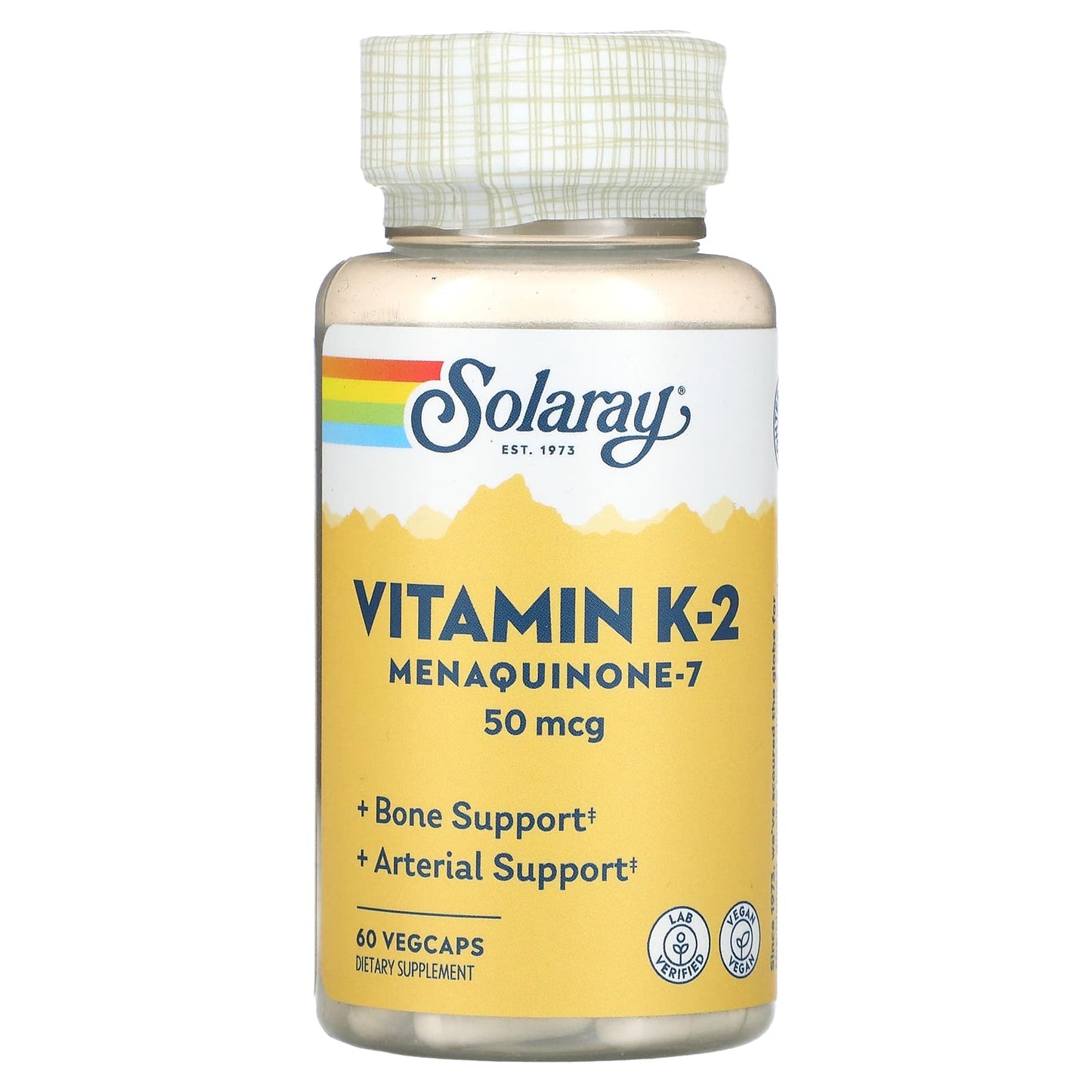 Solaray, K-2, MK-7 50 MCG, 60 VegCaps UPC 076280874969 | HiLife Vitamins
