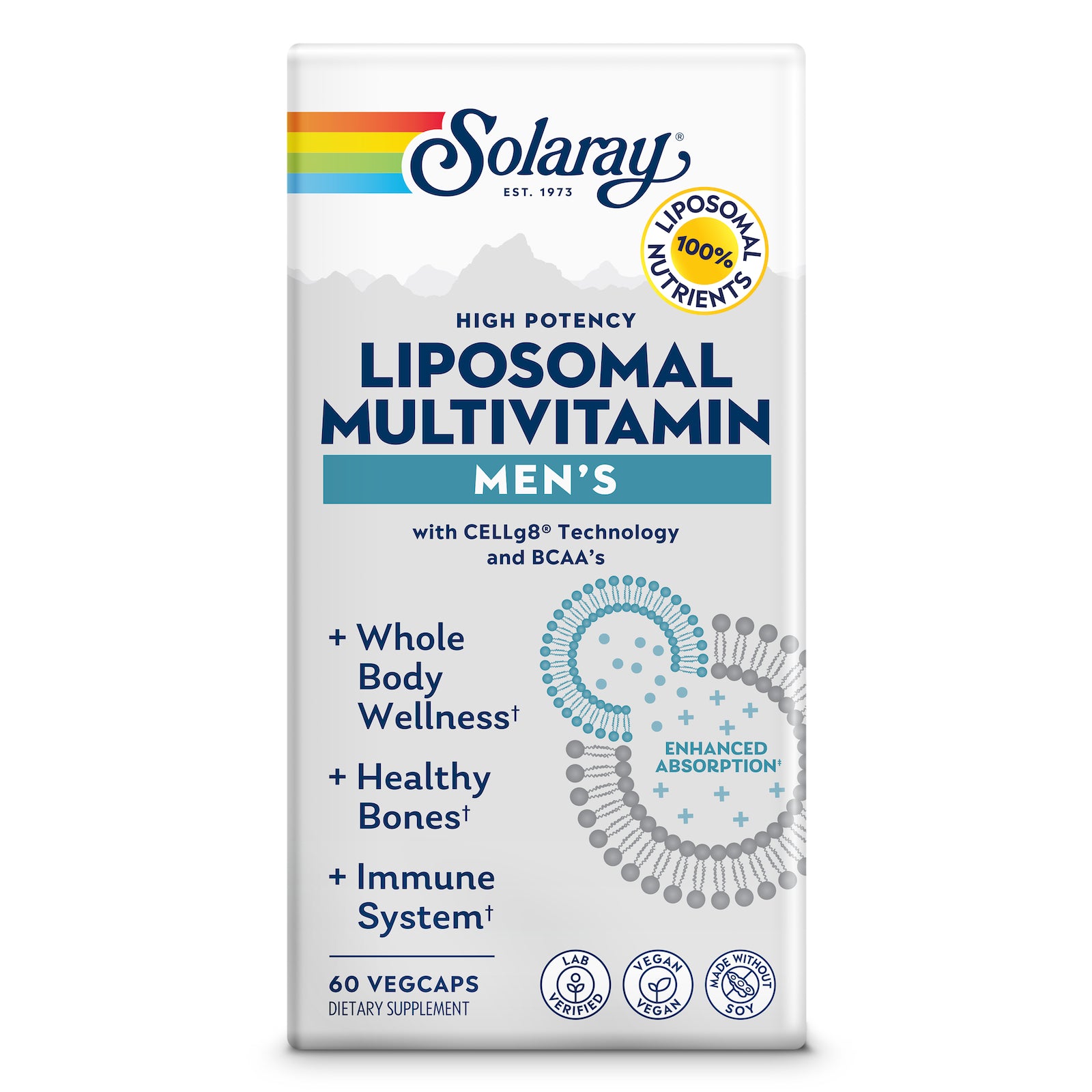 Solaray, High Potency Men's Liposomal Multivitamin, 60 VegCaps UPC 076280882896 | HiLife Vitamins