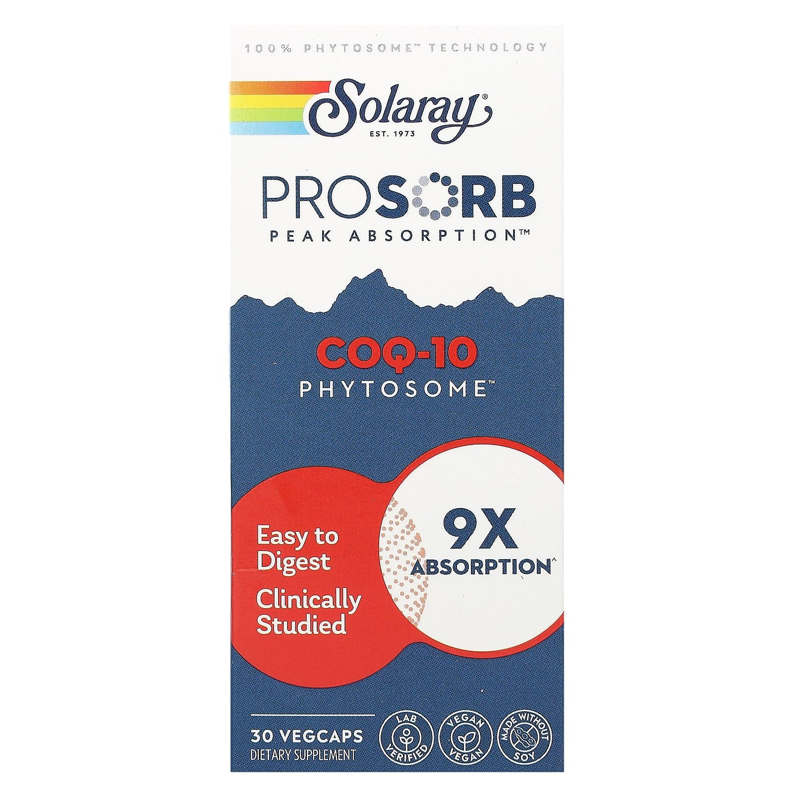 Solaray, COQ-10 Phytosome, 30 VegCaps UPC 076280931471 | HiLife Vitamins