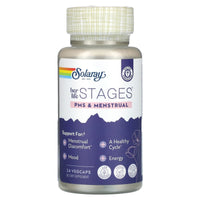 Solaray, Her Life Stages, PMS & Menstrual, 24 VegCaps UPC 076280946123 | HiLife Vitamins