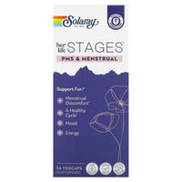 Solaray, Her Life Stages, PMS & Menstrual, 24 VegCaps UPC 076280946123 | HiLife Vitamins