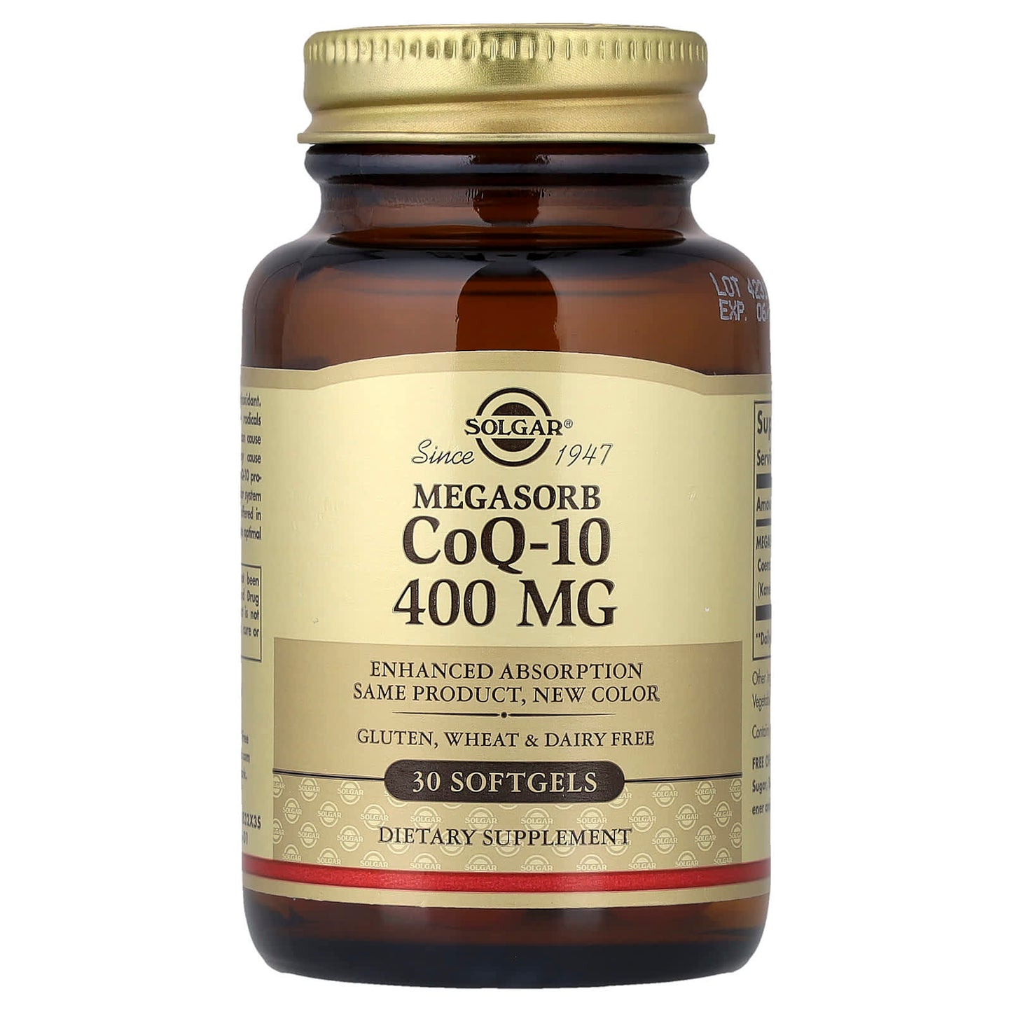 Solgar, Megasorb CoQ-10, 400 mg, 30 Softgels UPC 033984009547 | Hilife Vitamins