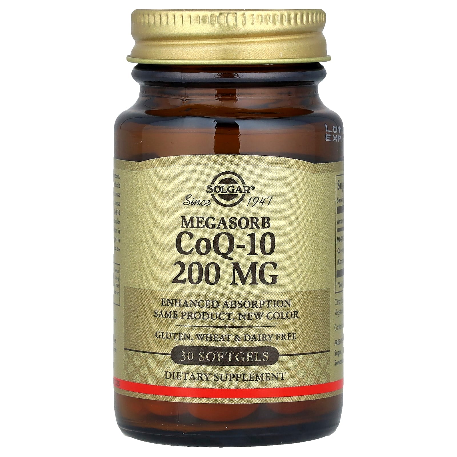 Solgar, Megasorb CoQ-10 , 200 mg, 30 Softgels UPC 033984009592 | HiLife Vitamins