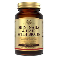 Solgar, Skin, Nails & Hair with Biotin, 60 Tablets UPC 033984016040 | Hilife Vitamins