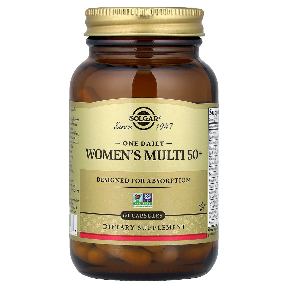 Solgar, One Daily Women's Multi 50+, 60 Capsules UPC 810122620143 | Hilife Vitamins