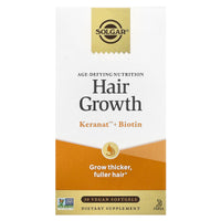 Solgar, Age-Defying Nutrition, Hair Growth, 30 Vegan Softgels UPC 810122620273 | HiLife Vitamins