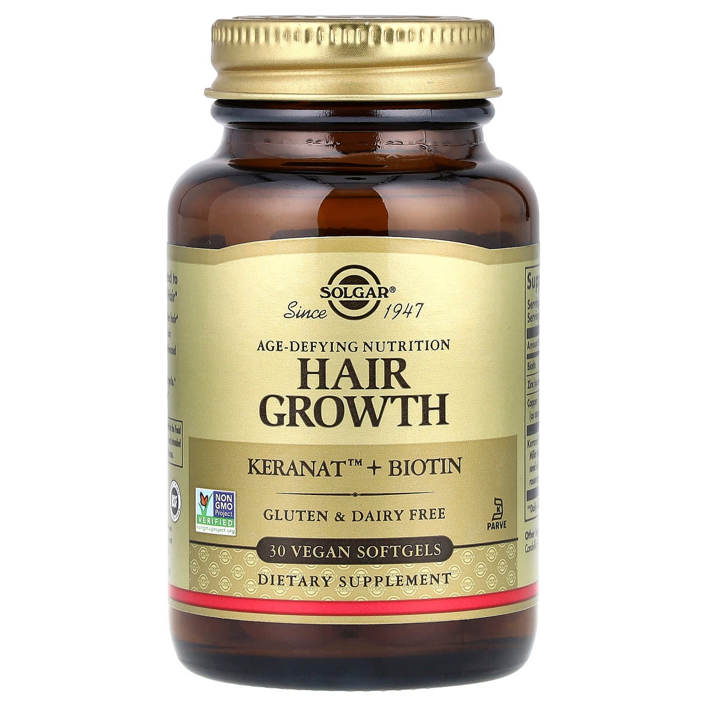 Solgar, Age-Defying Nutrition, Hair Growth, 30 Vegan Softgels UPC 810122620273 | HiLife Vitamins