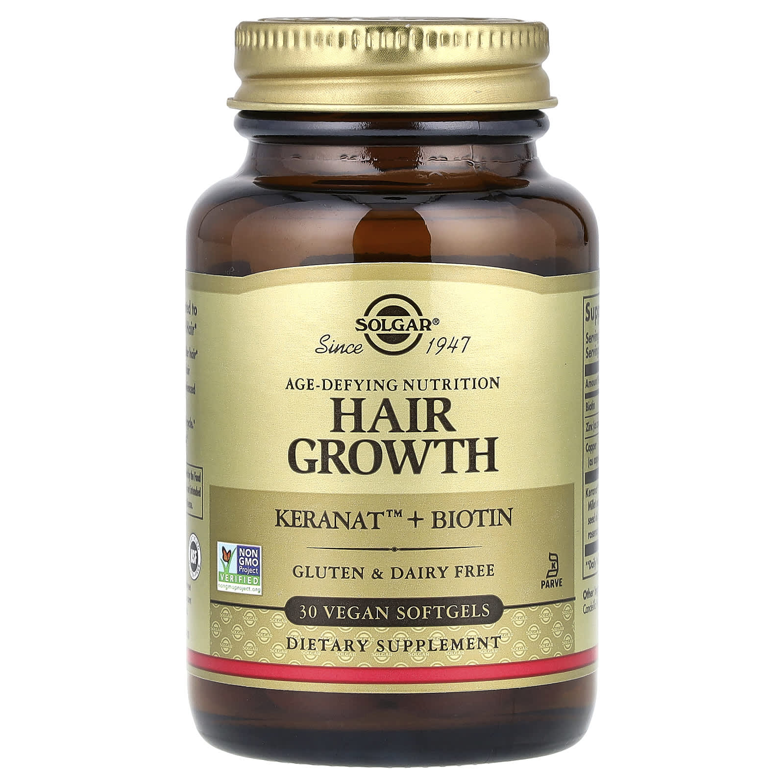 Solgar, Age-Defying Nutrition, Hair Growth, 30 Vegan Softgels UPC 810122620273 | HiLife Vitamins