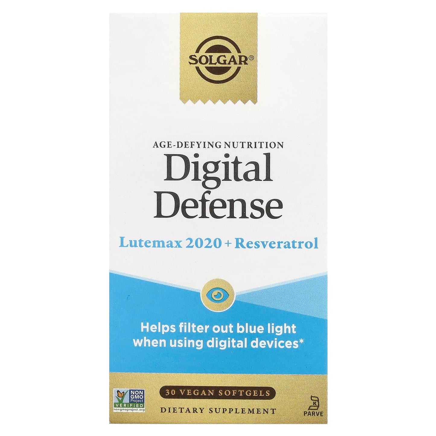 Solgar, Age-Defying Nutrition, Digital Defense, 30 Vegan Softgels UPC 810122620297 | HiLife Vitamins