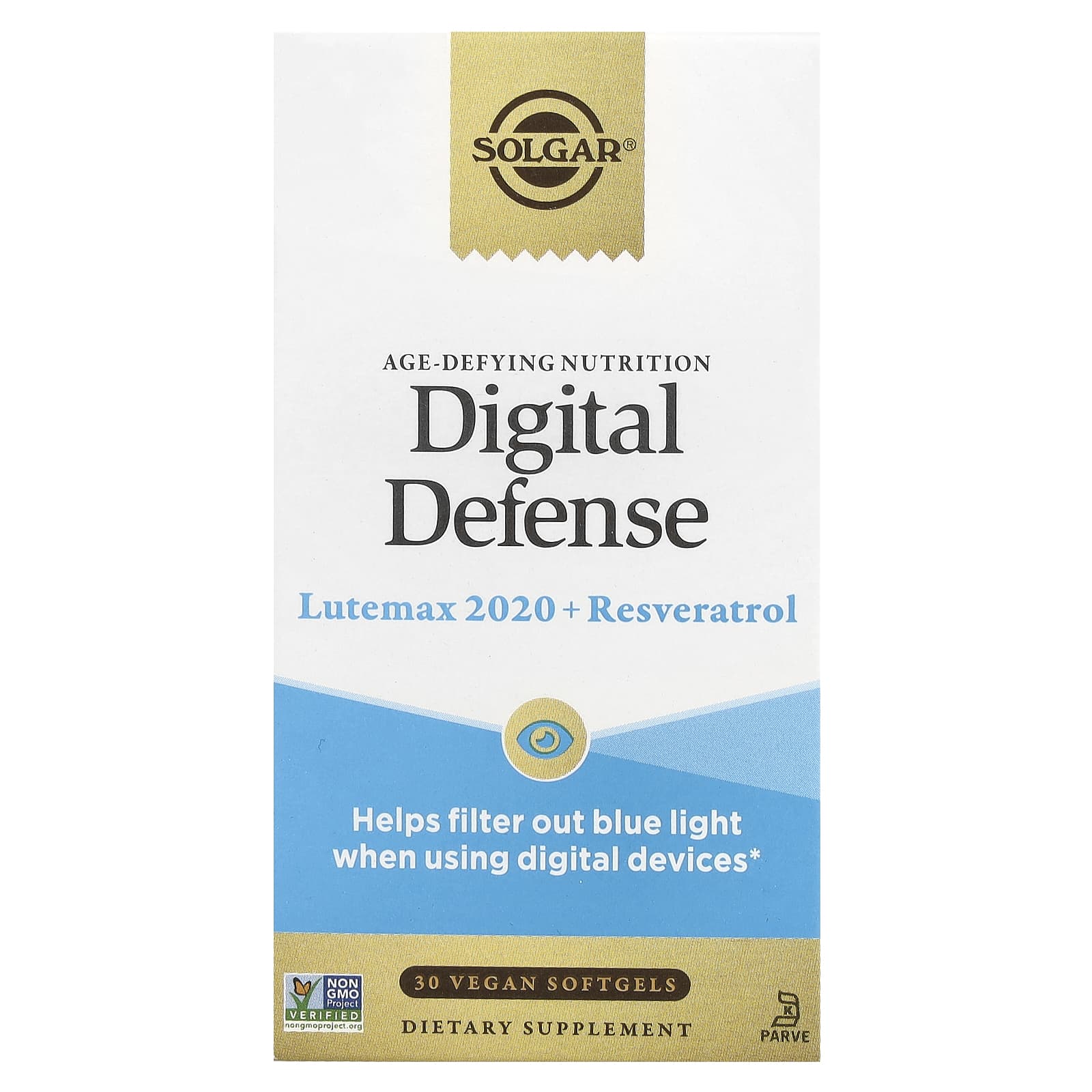 Solgar, Age-Defying Nutrition, Digital Defense, 30 Vegan Softgels UPC 810122620297 | HiLife Vitamins