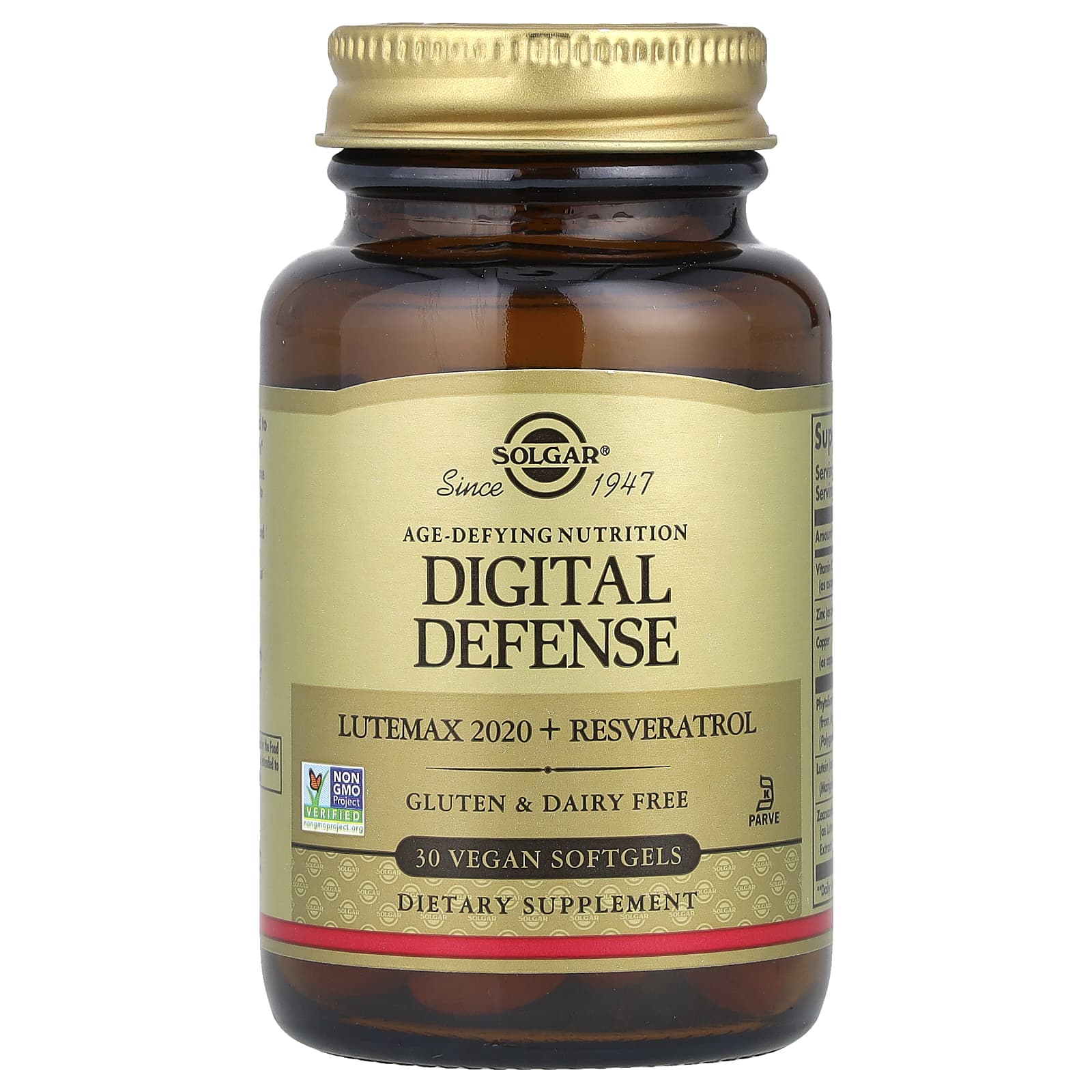 Solgar, Age-Defying Nutrition, Digital Defense, 30 Vegan Softgels UPC 810122620297 | HiLife Vitamins