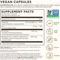 Solgar, Age-Defying Nutrition, Memory Support, 30 Vegan Capsules UPC 810122620303 | HiLife Vitamins