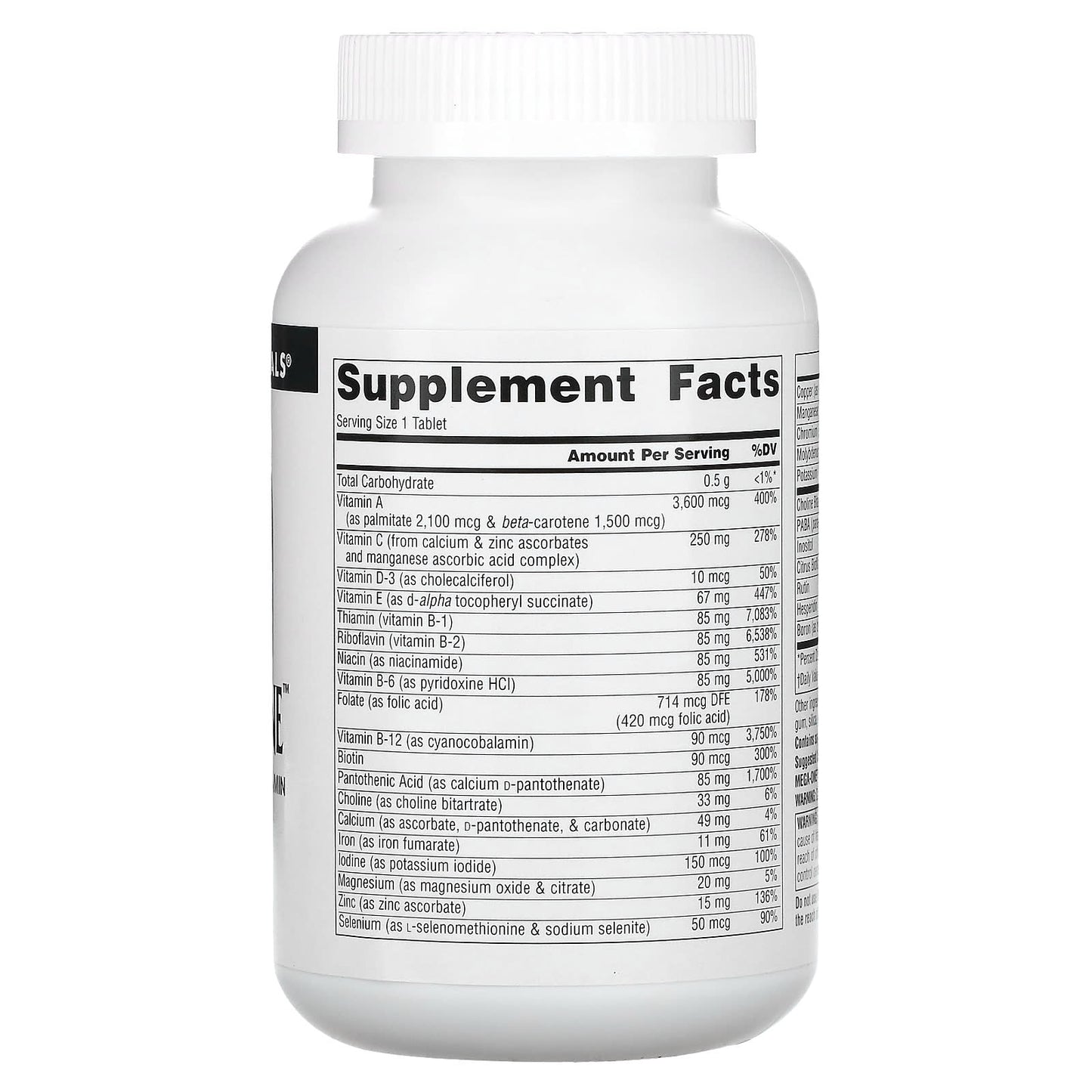 Source Naturals, Mega-One™, 180 Tablets UPC 021078000105 | HiLife Vitamins