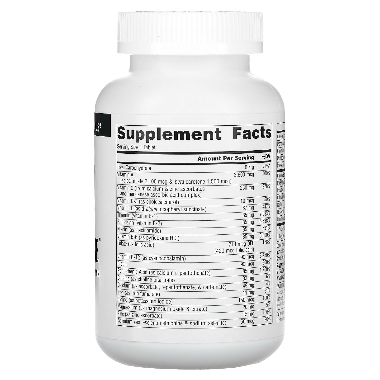 Source Naturals, Mega-One™, 180 Tablets UPC 021078000105 | HiLife Vitamins