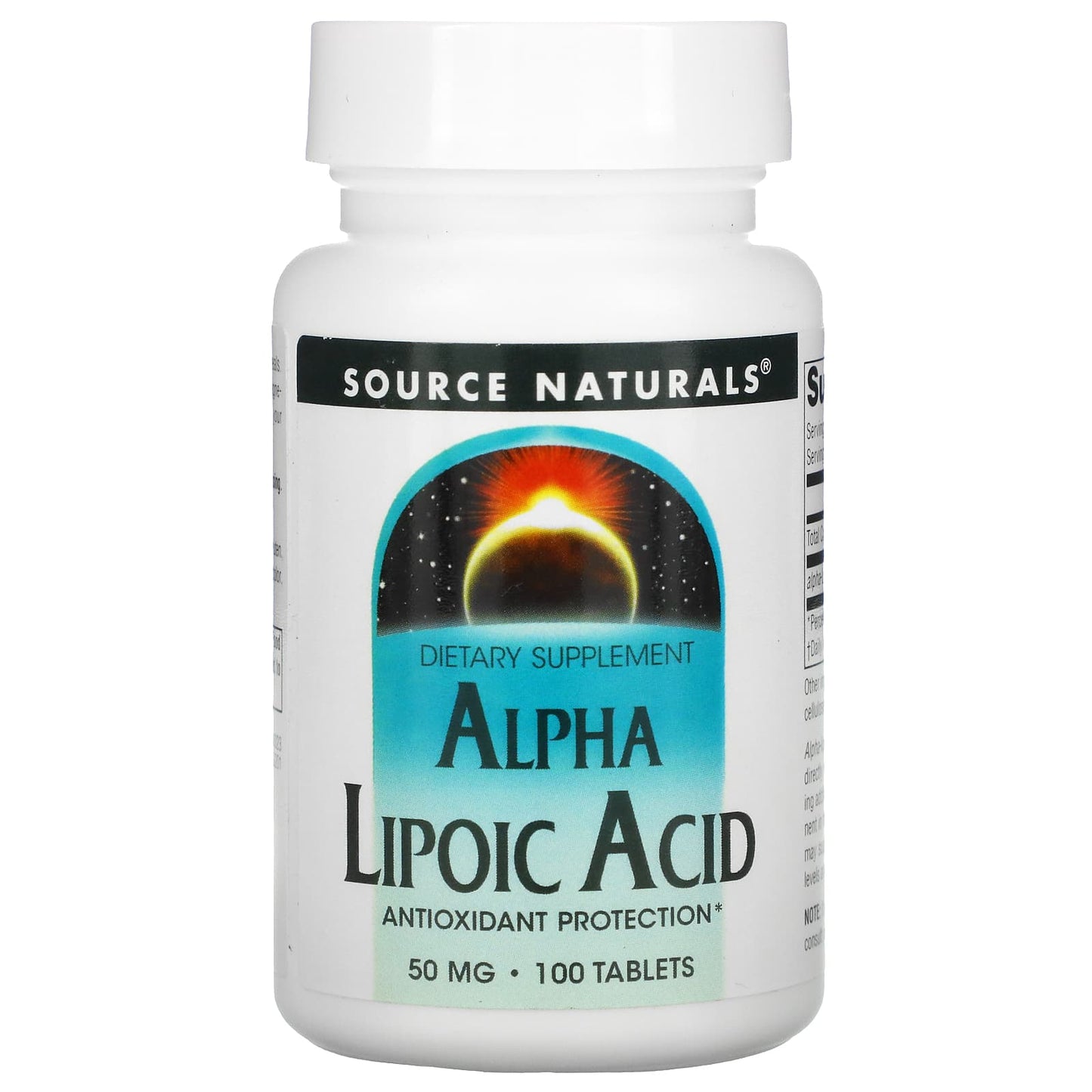 Source Naturals, Alpha Lipoic Acid 50 mg, 100 Tablets UPC 021078000235 | Hilife Vitamins