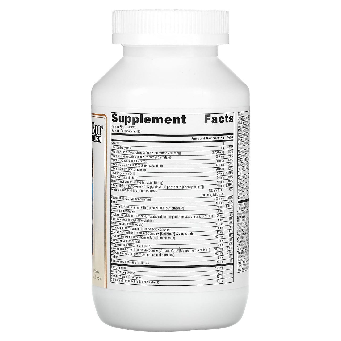 Source Naturals, Life Force Multiple, 180 Tablets UPC 021078000433 | Hilife Vitamins