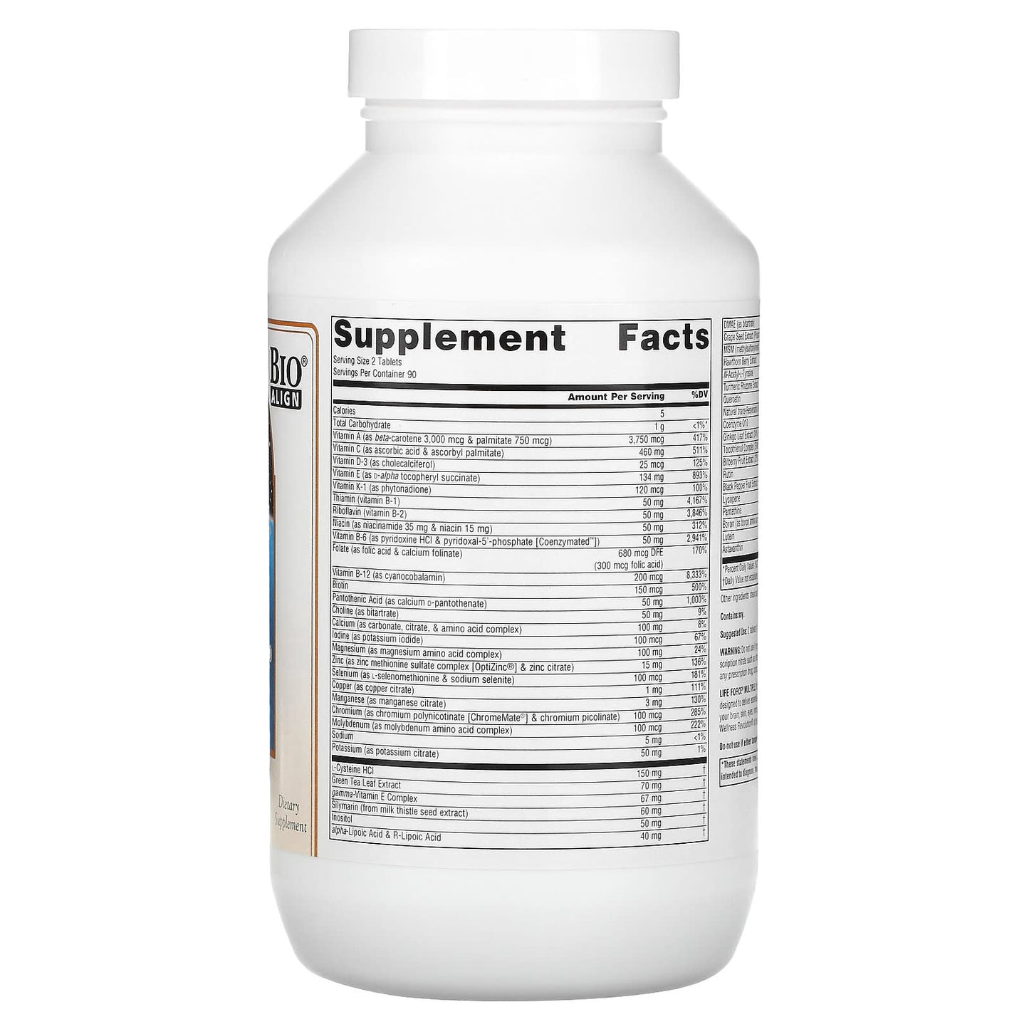 Source Naturals, Life Force Multiple, No Iron, 180 Tablets UPC 021078000440 | HiLife Vitamins