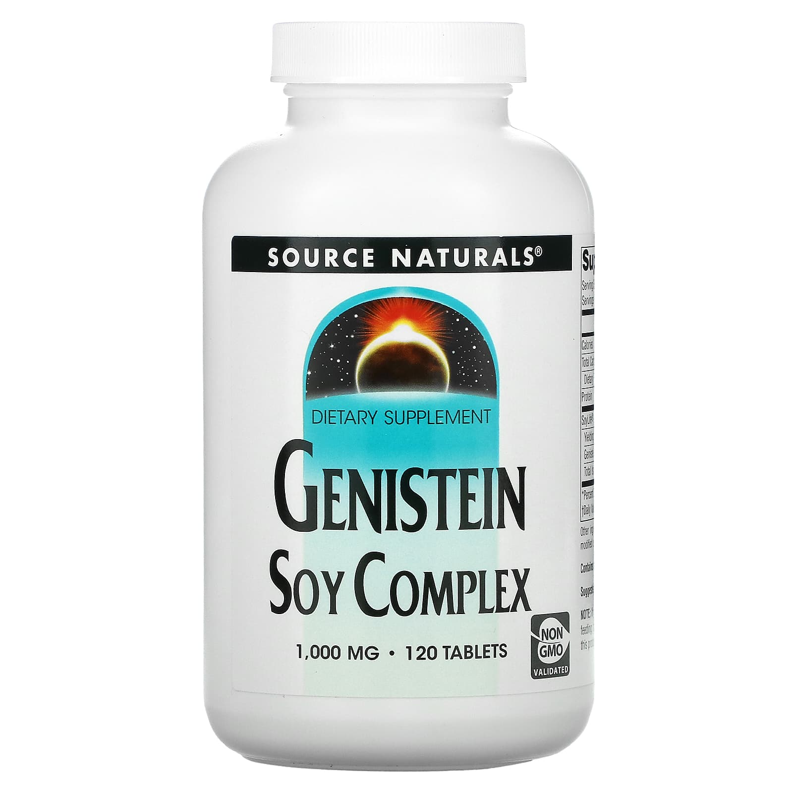 Source Naturals, Genistein Soy Complex 1000 mg, 120 Tablets UPC 021078000501 | Hilife Vitamins