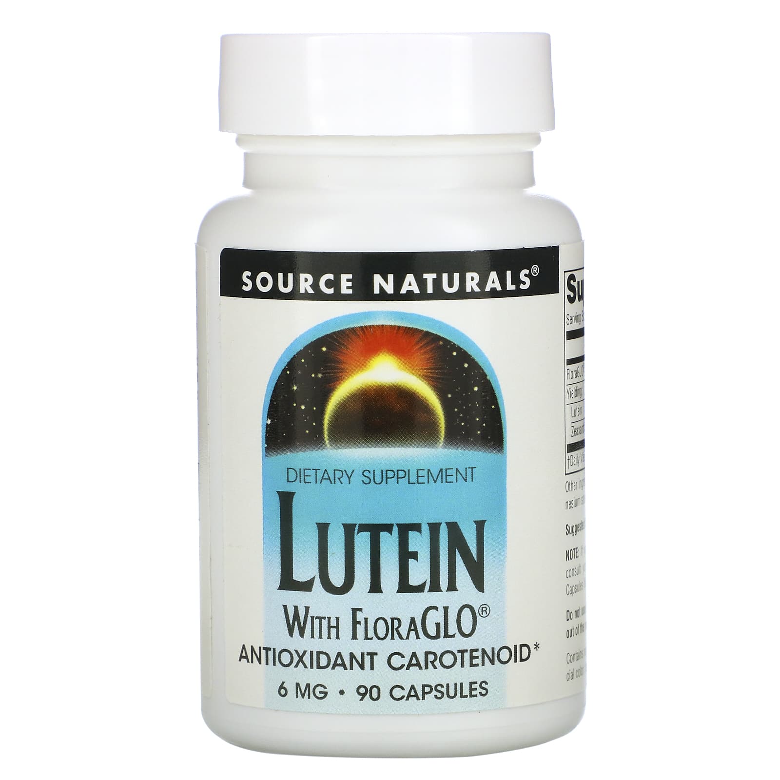 Source Naturals, Lutein with Floraglo 6 mg, 90 Capsules UPC 021078000525 | Hilife Vitamins