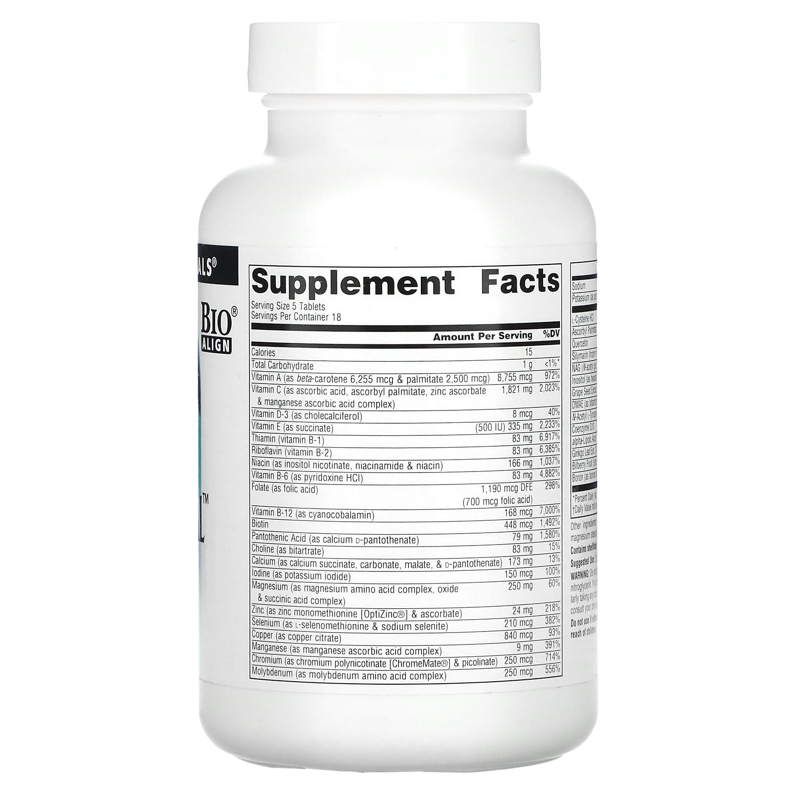 Source Naturals, Elan Vital™ Multiple, 90 Tablets UPC 021078000600 | HiLife Vitamins
