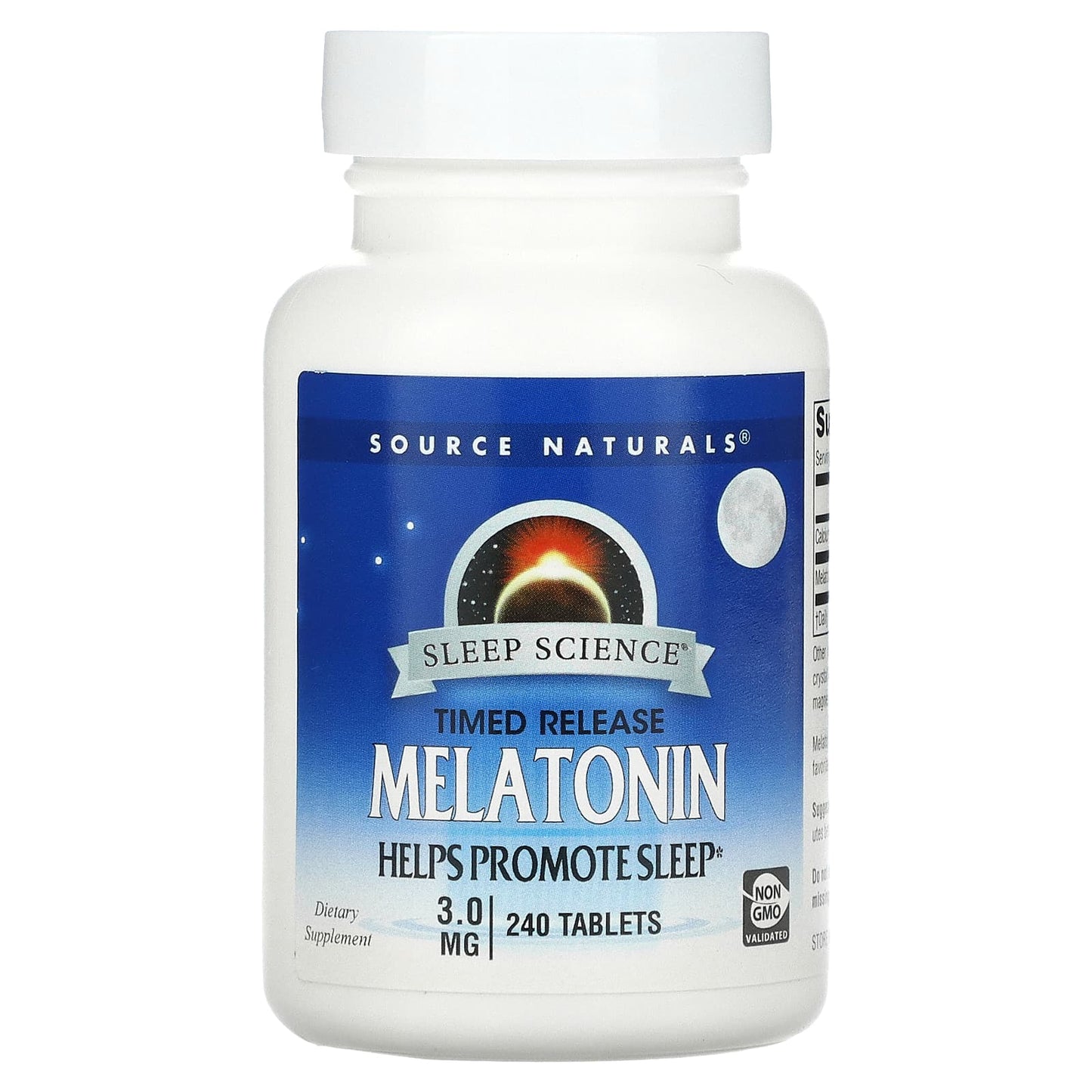 Source Naturals, Sleep Science® Melatonin 3 mg, 240 Timed Release Tablets UPC 021078000679 | Hilife Vitamins