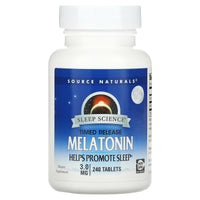 Source Naturals, Sleep Science® Melatonin 3 mg, 240 Timed Release Tablets UPC 021078000679 | Hilife Vitamins