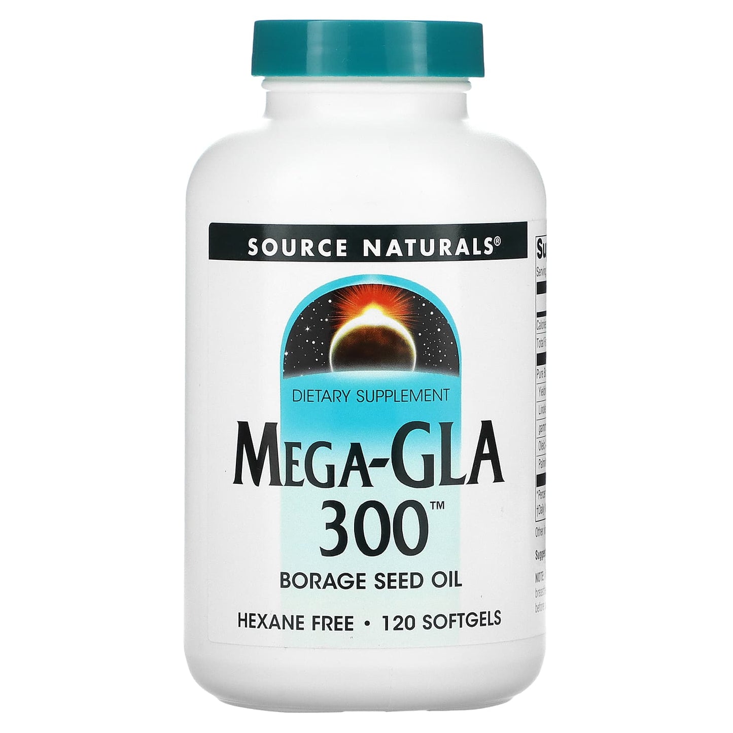 Source Naturals, Mega-Gla 300, 120 Softgels UPC 021078000839 | Hilife Vitamins