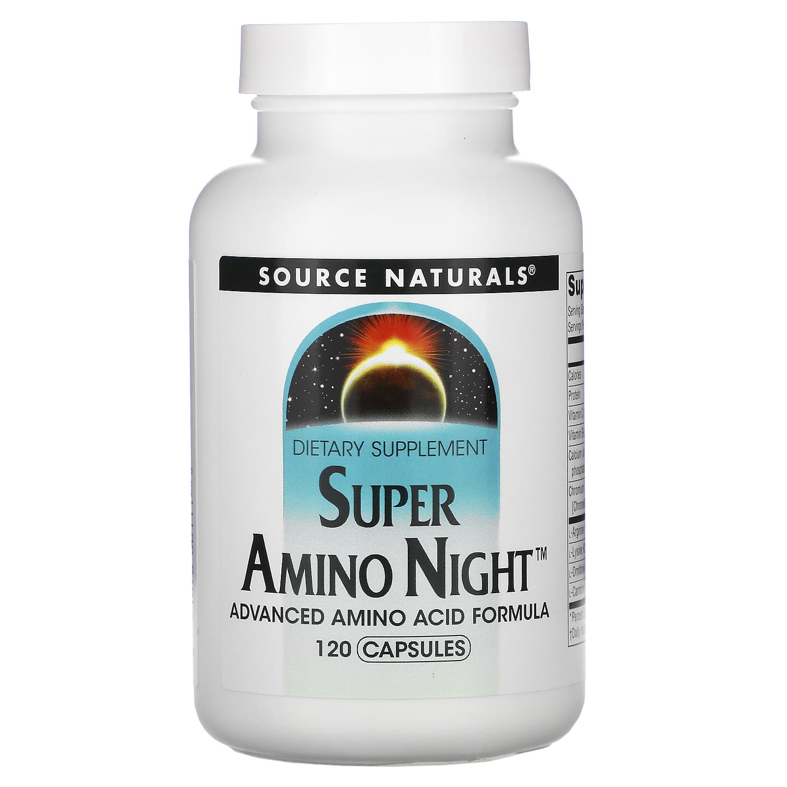 Source Naturals, Super Amino Night, 120 Capsules - 021078001119 | Hilife Vitamins