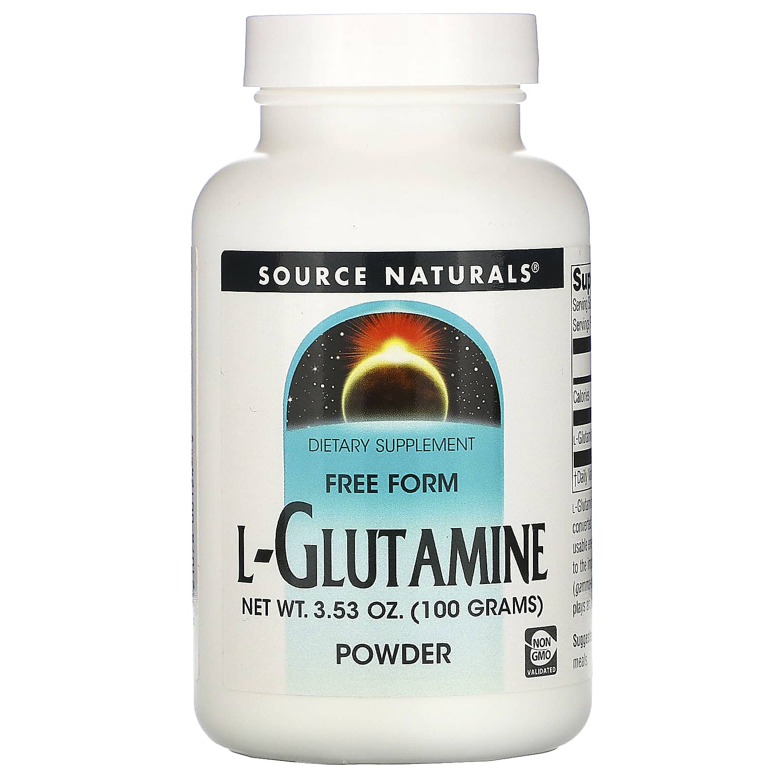Source Naturals, L-Glutamine, 100 Gm UPC 021078001249 | Hilife Vitamins