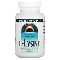 Source Naturals, L-Lysine, 100 Gm UPC 021078001355 | Hilife Vitamins