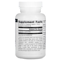 Source Naturals, L-Lysine, 100 Gm UPC 021078001355 | Hilife Vitamins