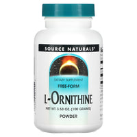 Source Naturals, L-Ornithine, 100 Grams UPC 021078001492 | Hilife Vitamins