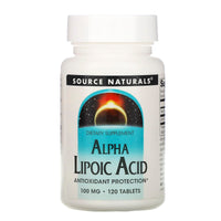 Source Naturals, Alpha Lipoic Acid 100 mg, 120 Tablets UPC 021078001553 | Hilife Vitamins
