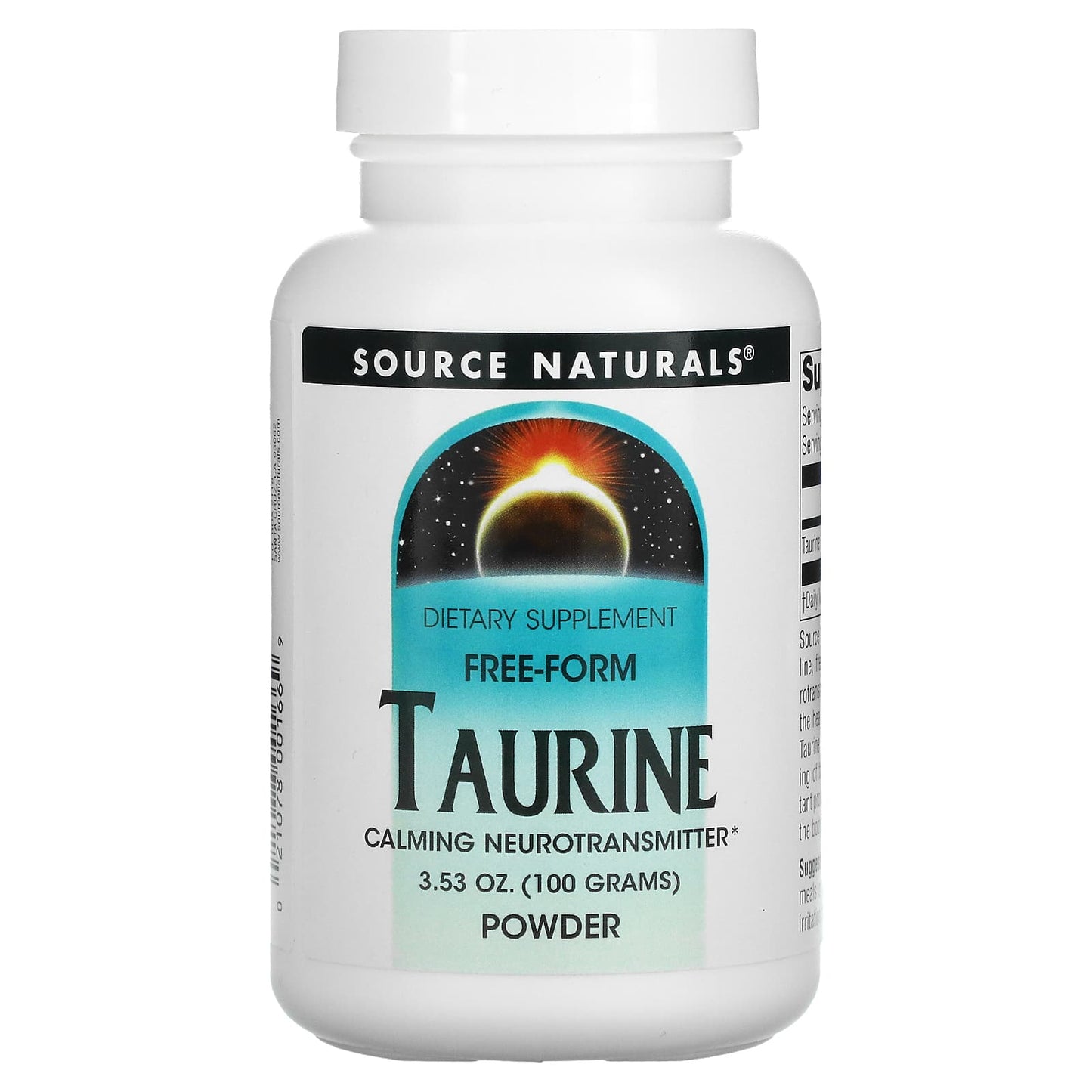 Source Naturals, Taurine, 100 Gm UPC 021078001669 | Hilife Vitamins