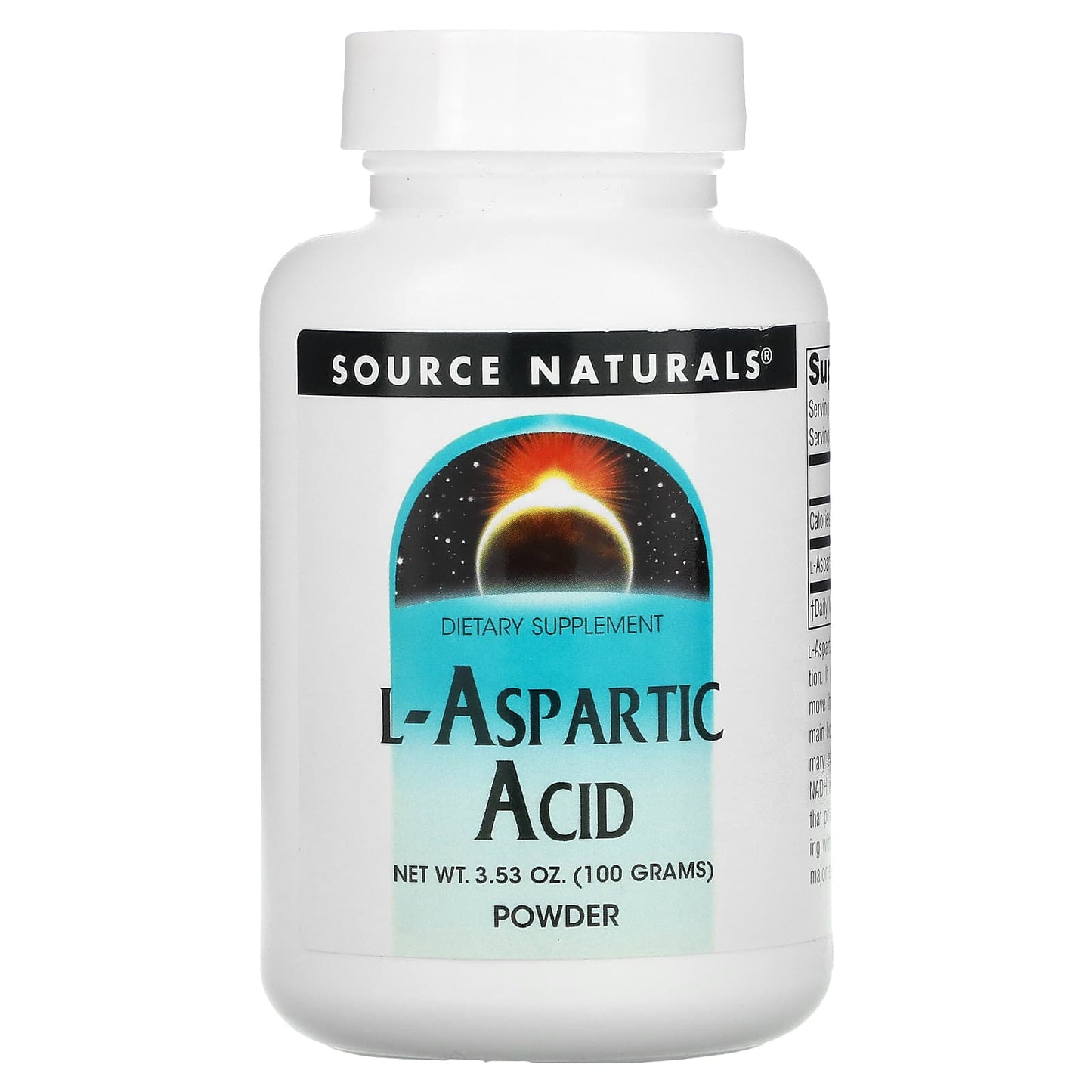 Source Naturals, L-Aspartic Acid, 100 Liquid UPC 021078001676 | Hilife Vitamins