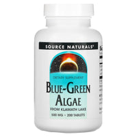 Source Naturals, Blue-Green Algae, Freeze Dried 500 mg, 200 Tablets UPC 021078001737 | Hilife Vitamins