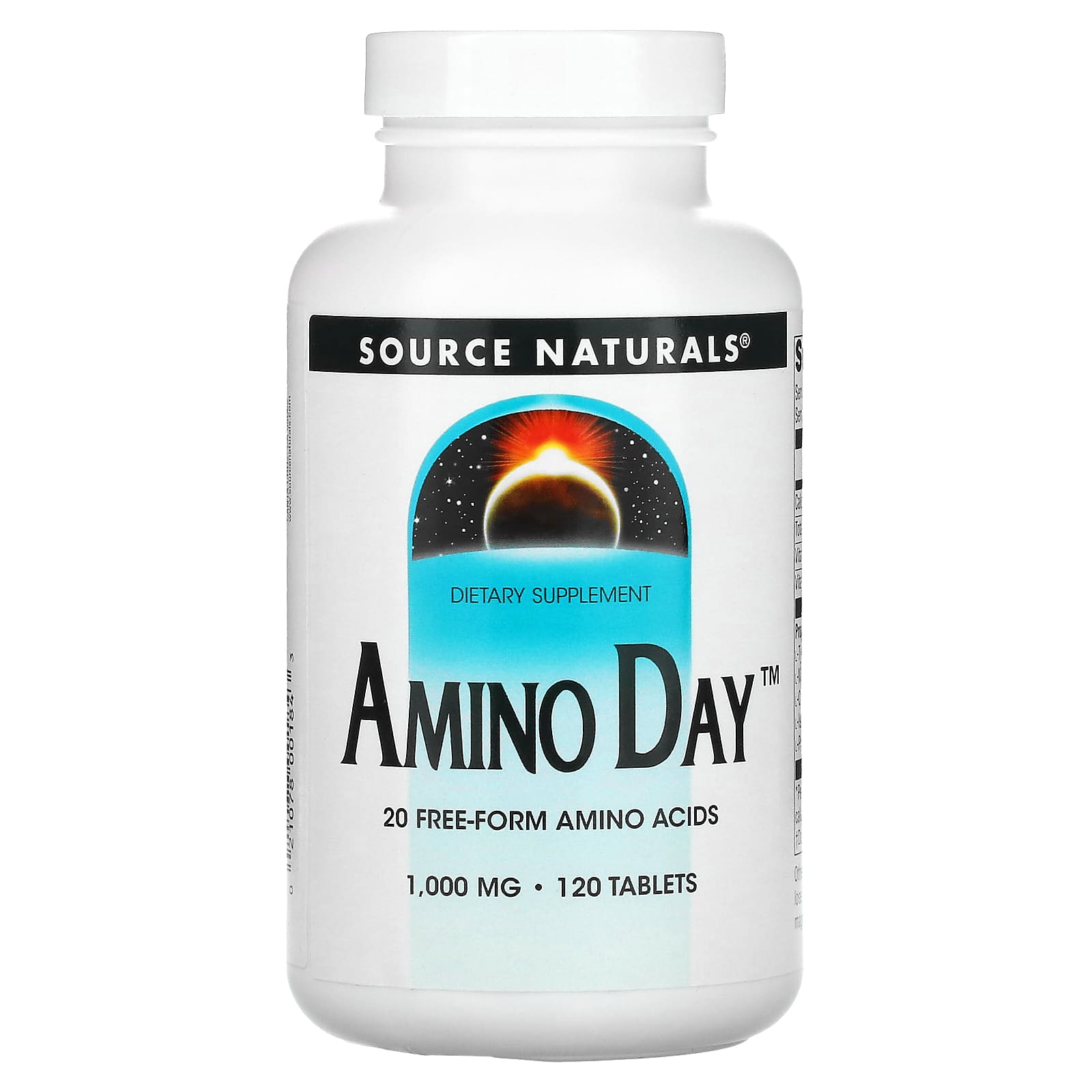 Source Naturals, Amino Day™ 1000 mg, 120 Tablets UPC 021078001843 | Hilife Vitamins
