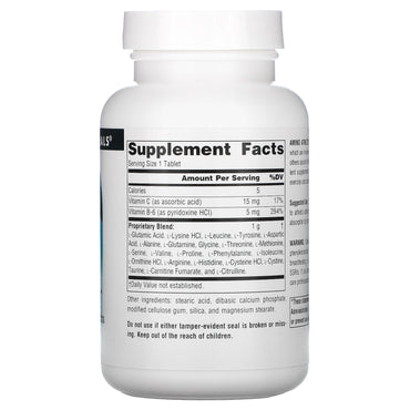 Source Naturals, Amino Athlete™ 1000 mg, 100 Tablets UPC 021078001867 | Hilife Vitamins