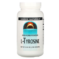 Source Naturals, L-Tyrosine, 100 Gm UPC 021078001874 | Hilife Vitamins