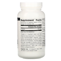 Source Naturals, L-Tyrosine, 100 Gm UPC 021078001874 | Hilife Vitamins
