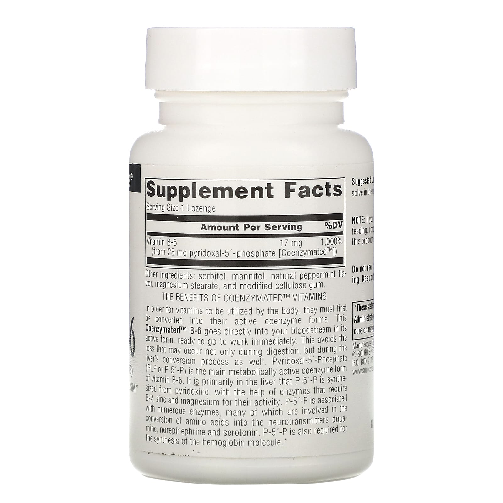 Source Naturals, Coenzymated™ Vitamin B-6 25 mg, 120 Tablets UPC 021078002673 | HiLife Vitamins